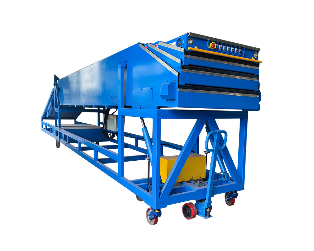 Inclined Telescopic Belt Conveyor for Loading Unloading 40ft containers